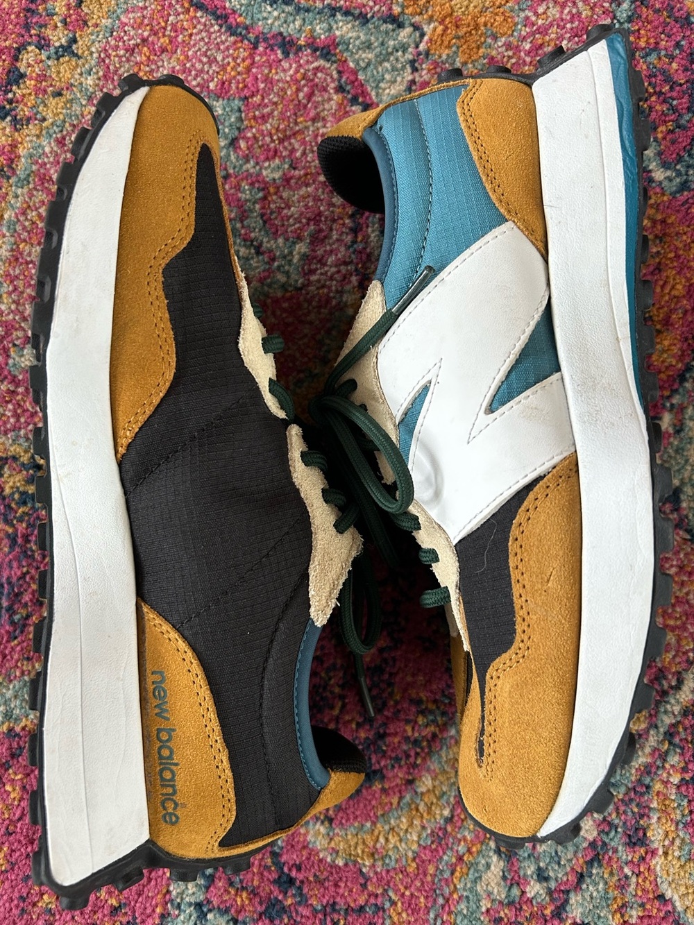 New Balance | Women’s Brown/Teal ‘Workwear Moonstone’ 327 Lace Up Sneakers Sz 10 - Picture 9 of 16